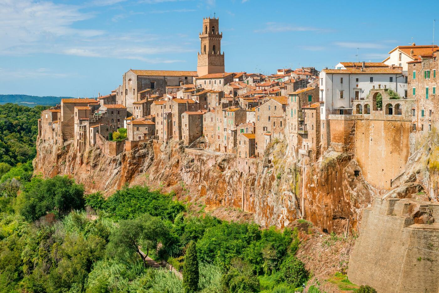 Pitigliano, the tufa town built on a cliff in southern Tuscany