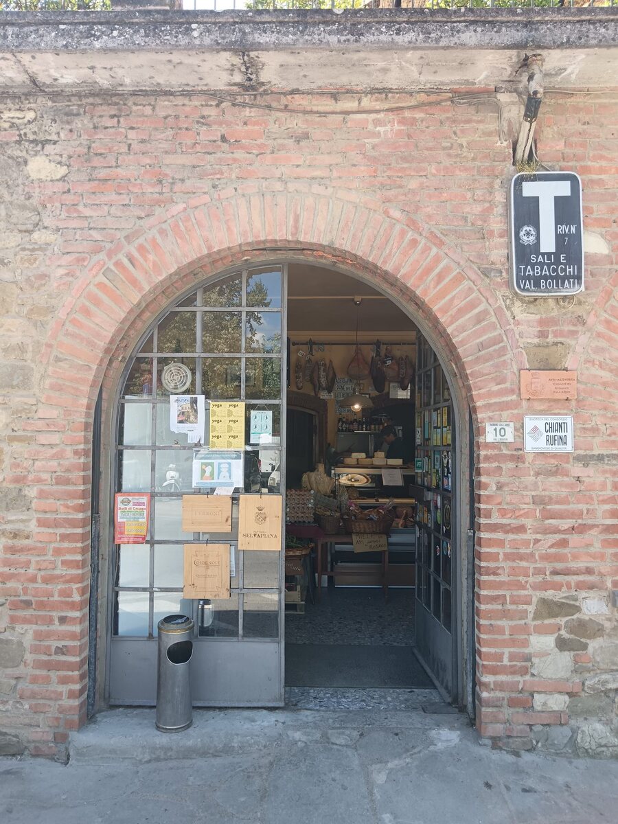 The old village grocery and Chianti Rufina wine shop in Rignano sull'Arno