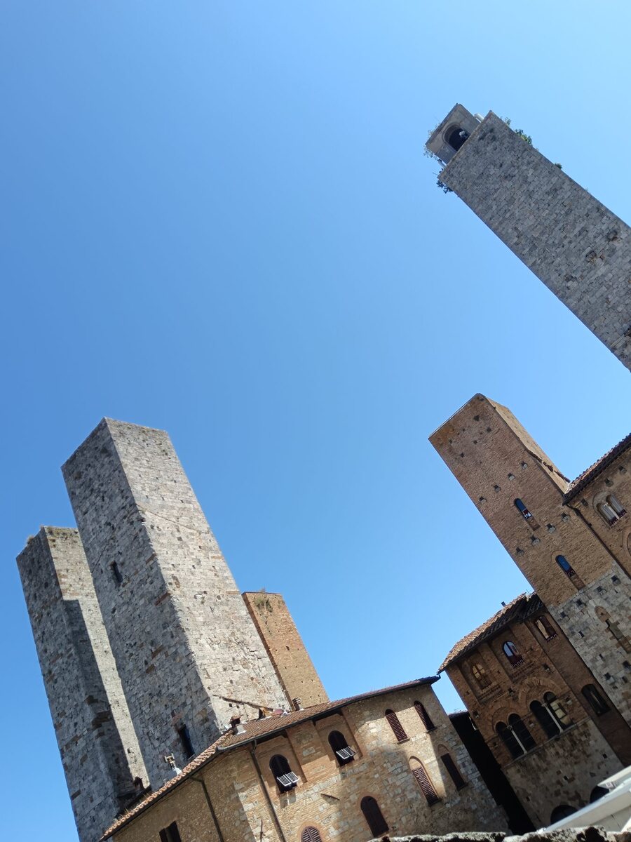 The medieval towers of San Gimignano rising above the old town